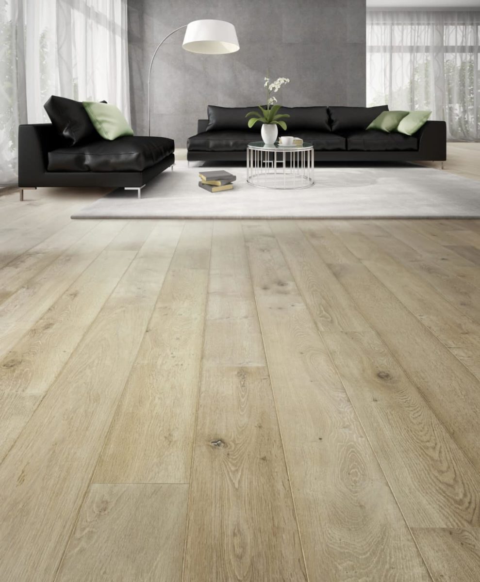 parquet BORA BORA marron gris vernis teinté