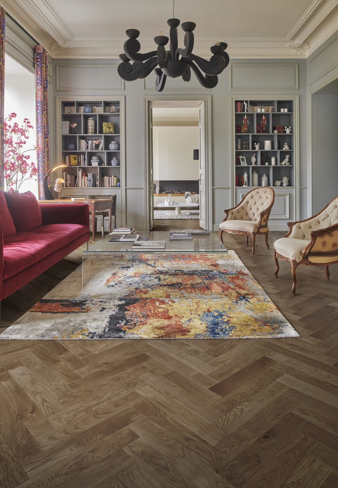 Design Parquet - BASTILLE - BR - Chene - Vernis Mat - Brossé Teinté - Design Déco Brun - AMBIANCE