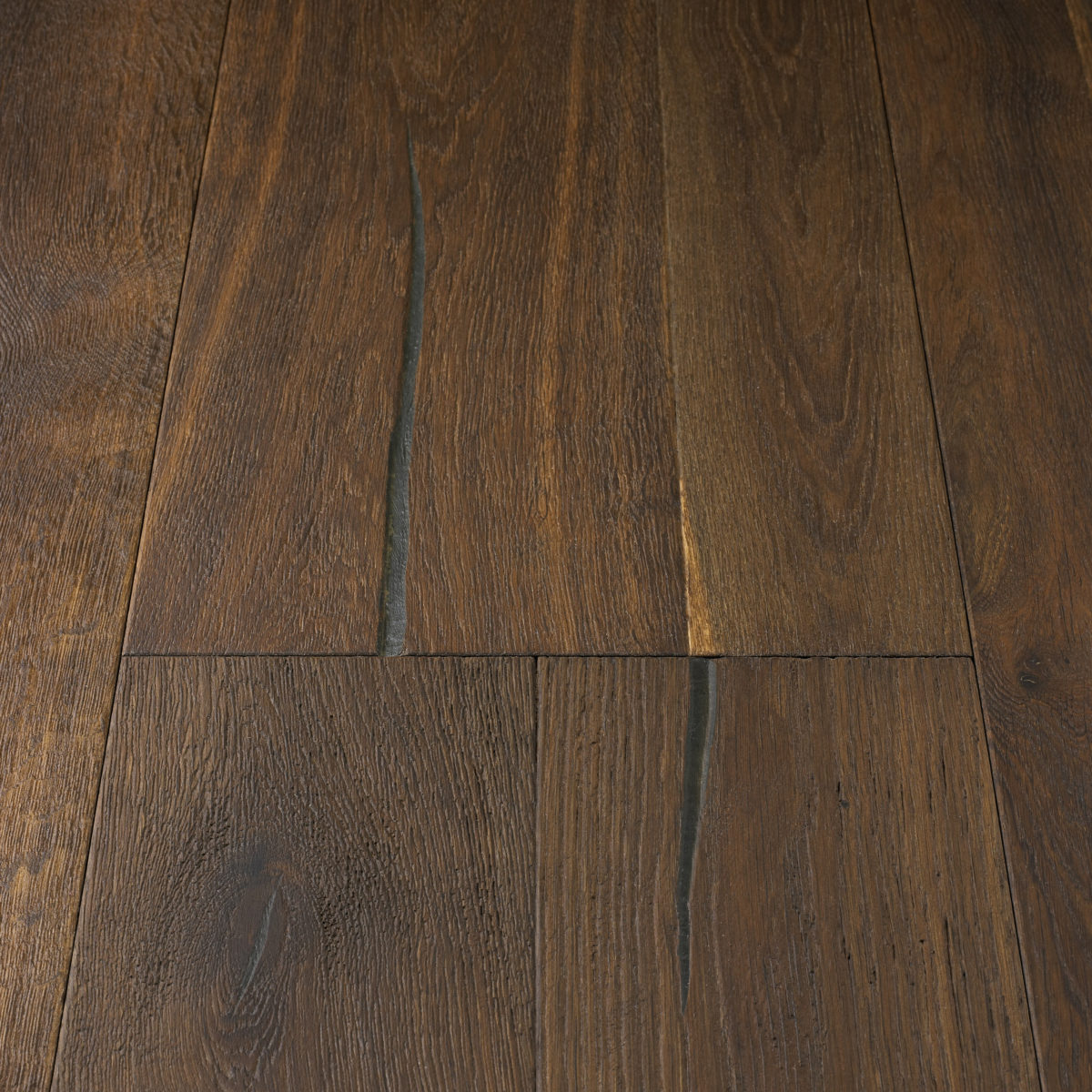 Design Parquet - CHARLOTTENBURG - Chene - RUCA - Structuré - Fumé - Huilé - Veines noires - ZOOM