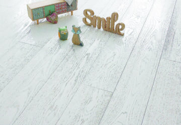 Design Parquet - COTTON - Anglaise - Chene - Vernis Brillant - Structuré - Design Deco Blanc - AMBIANCE