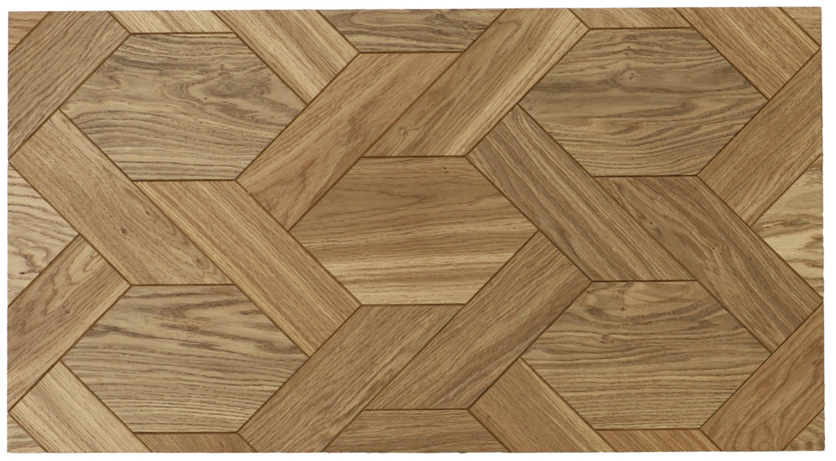 Design Parquet - Hexagone LP Chene PR Bis 15(4)x307.3x180-90 4CH Vernis ROC Mat
