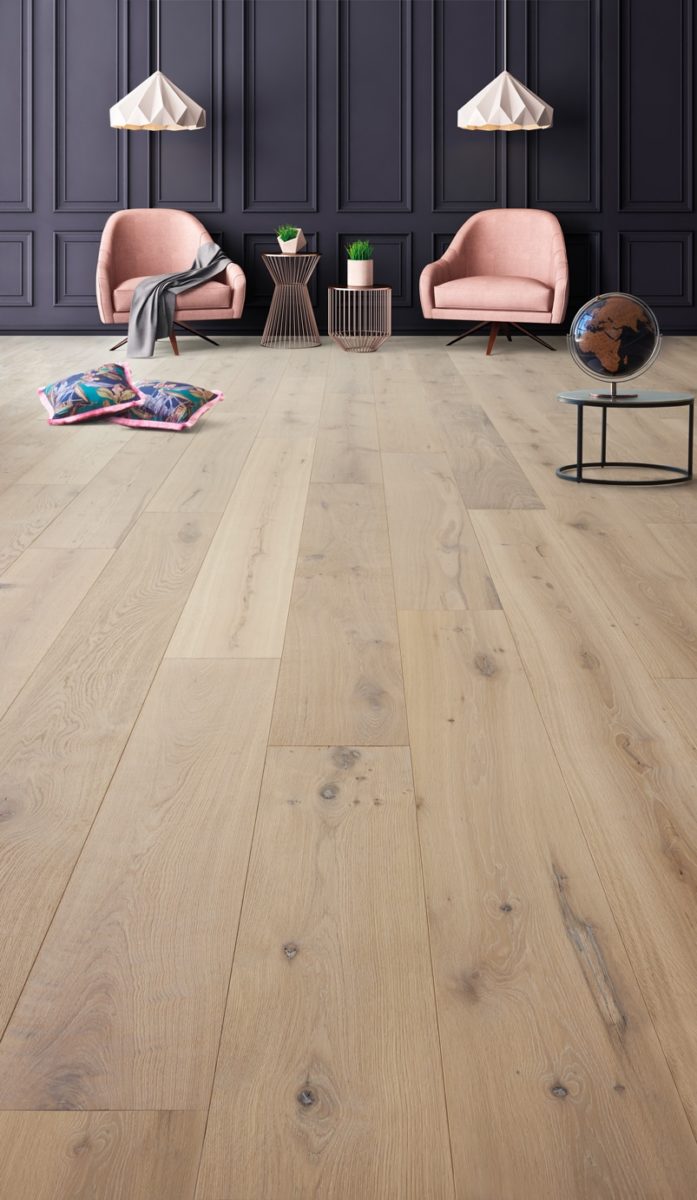 clear sanded structured natural design parquet