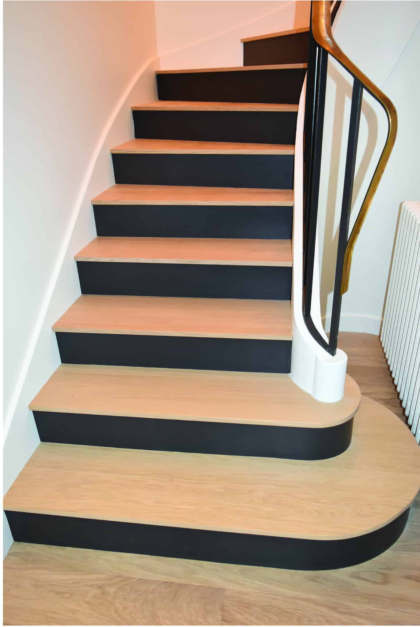 STAIRS with oak wood cladding