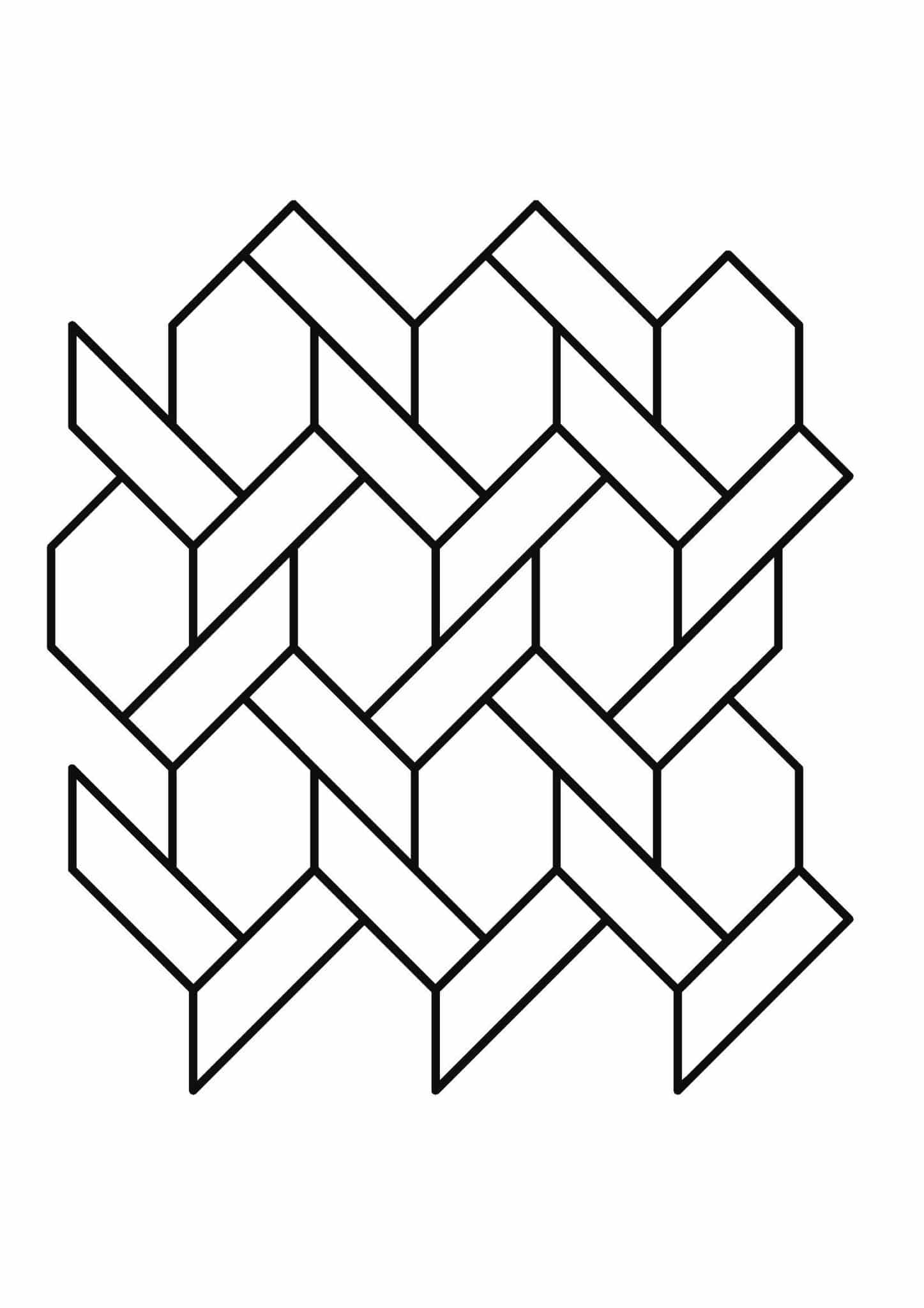 schéma panneau sur mesure Hexagone clavette