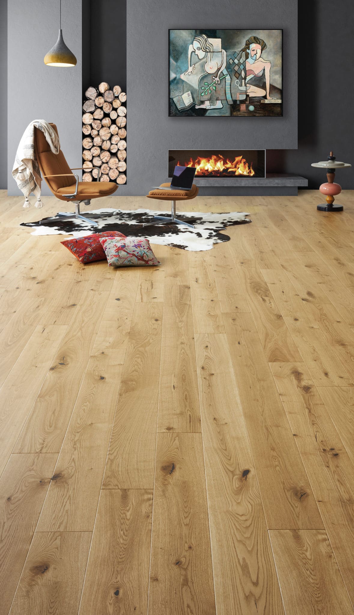 parquet JERSEY nature vernis mat bouché noir