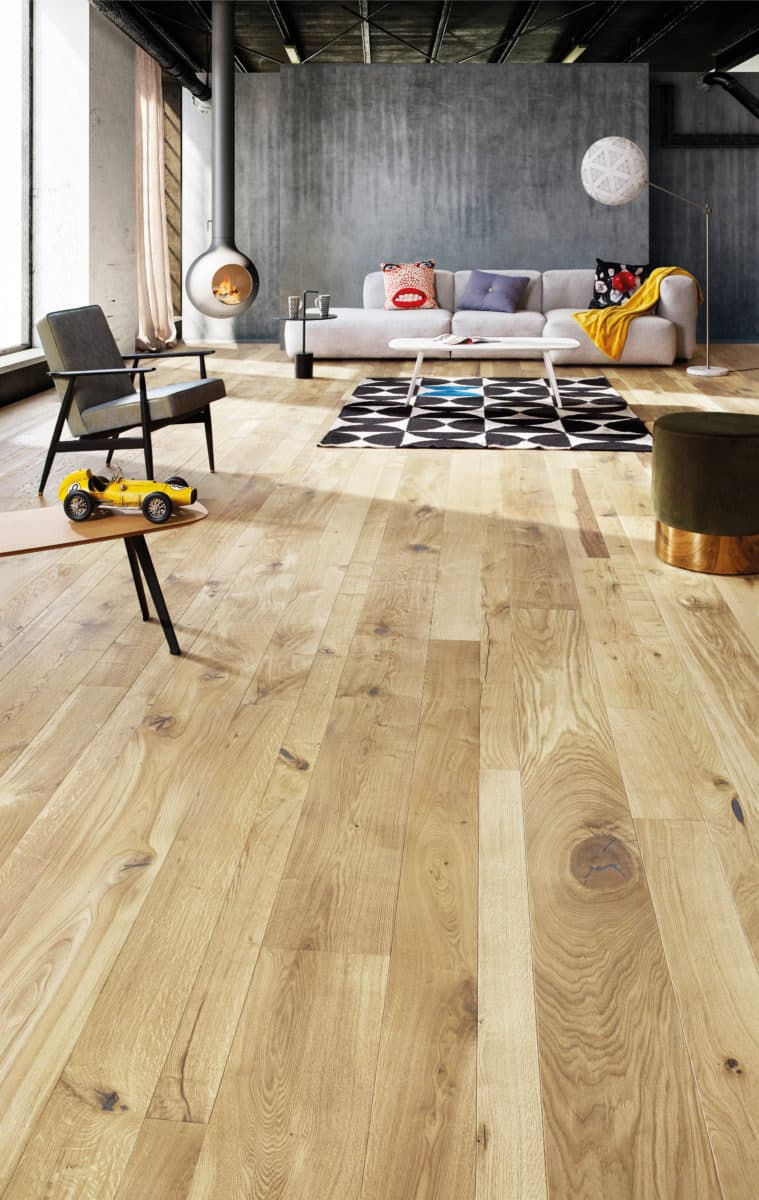 parquet MAS 3 largeurs incolore naturel structuré