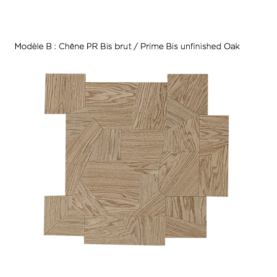 Motif Puzzle - Panneau personnalisable - Motif Original - Design Parquet - Chêne PR Bis brut Modèle B
