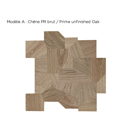 Motif Puzzle - Panneau personnalisable - Motif Original - Design Parquet - Chêne PR brut Modèle A