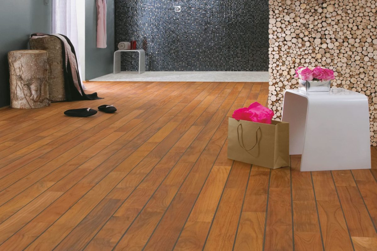 parquet teck salle de bain navylam