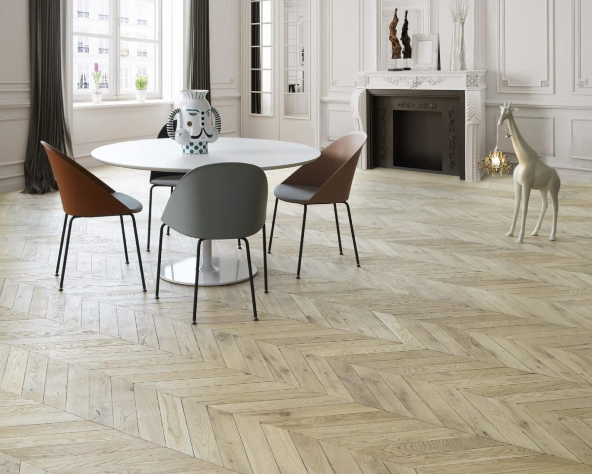 Parquet contrecollé chêne Point De Hongrie Natur', parquet pas cher