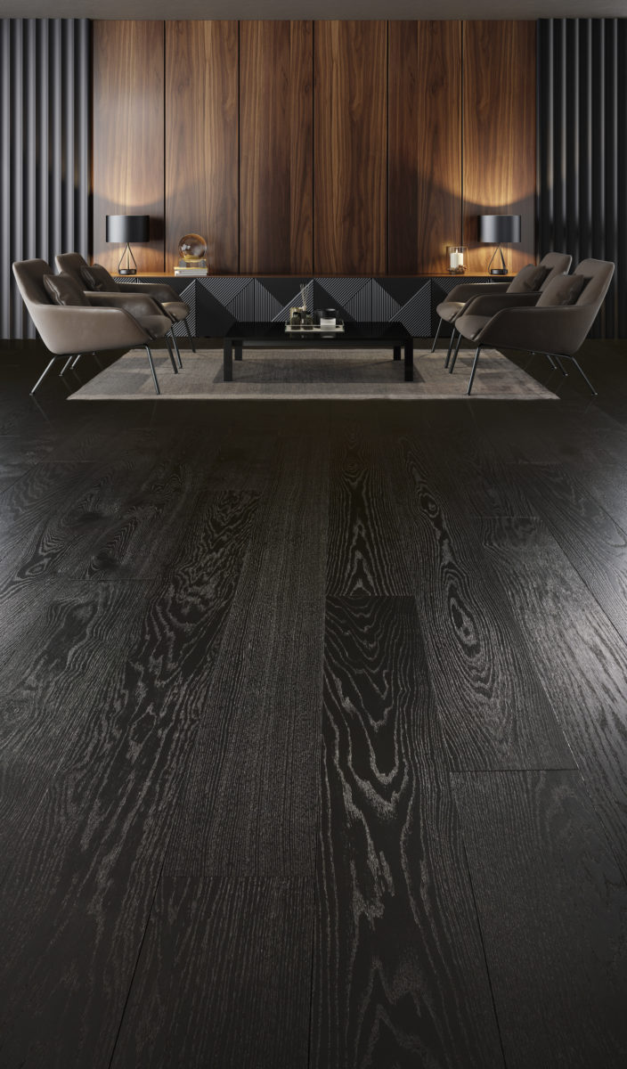 Parquet Carbone - Chêne - RU CA - Vernis Mat