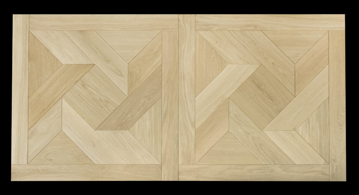 panneau bois sur mesure chêne motif Trocadéro parquet