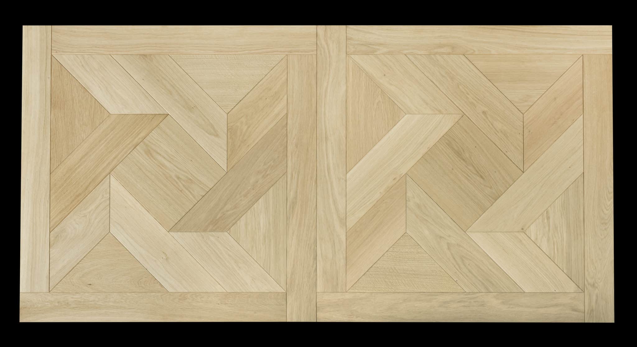 panneau bois sur mesure chêne motif Trocadéro parquet