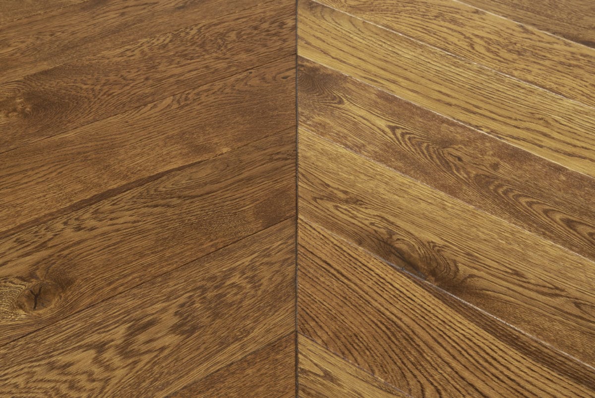 parquet Point de Hongrie COGNAC zoom détail teinte brune